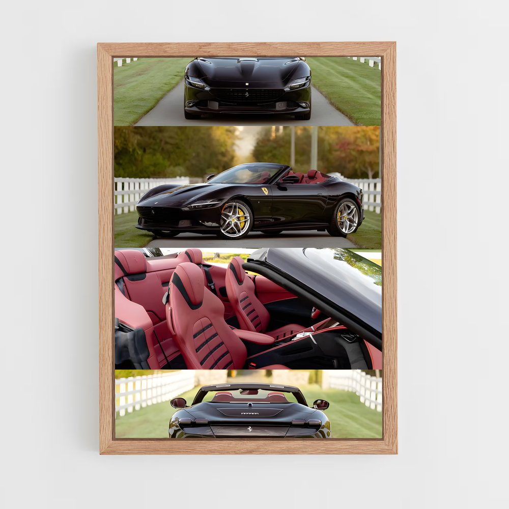 Poster Spider Rouge – affiche Ferrari (vue 4)